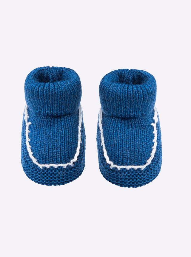baby slippers with crochet finishes - Image principale