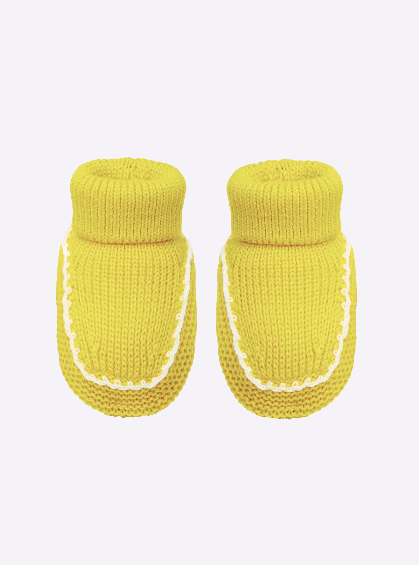 Chaussons à finitions crochet  - Vêtement en maille de luxe Molli