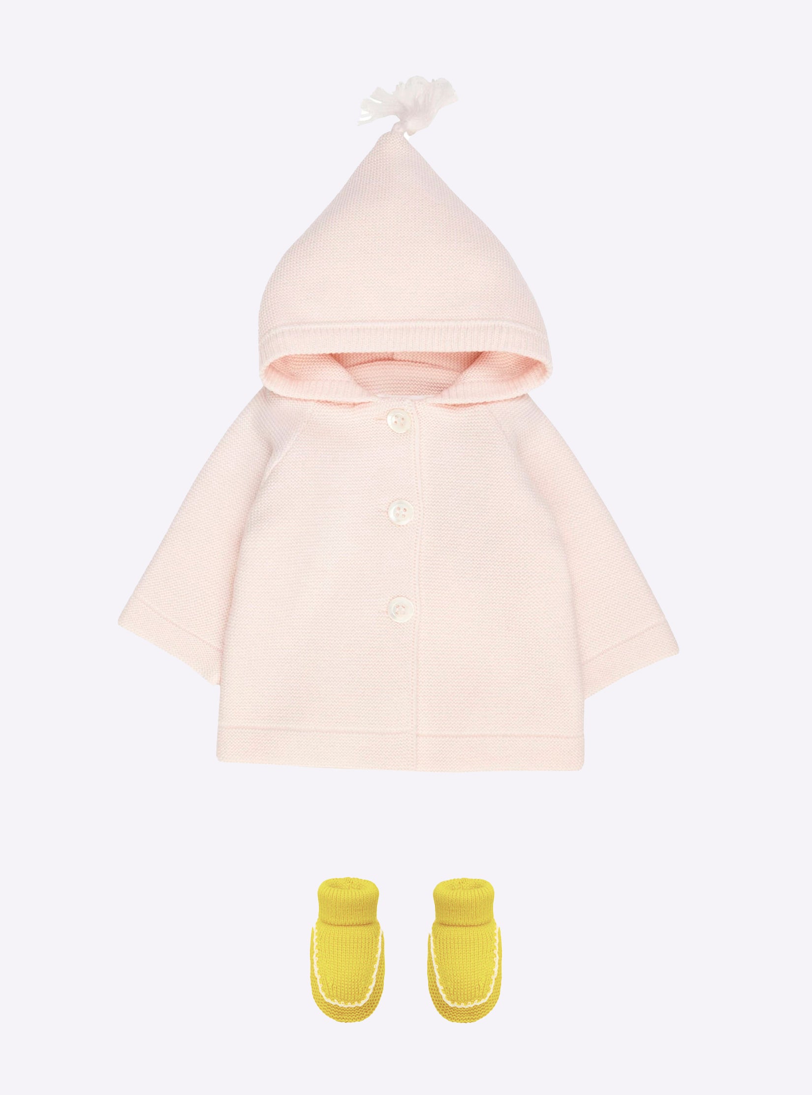 Chaussons à finitions crochet  - Vêtement en maille de luxe Molli