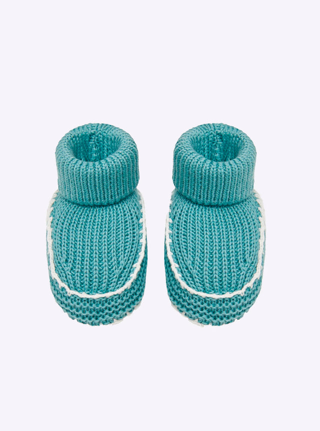 baby slippers with crochet finishes - Image principale