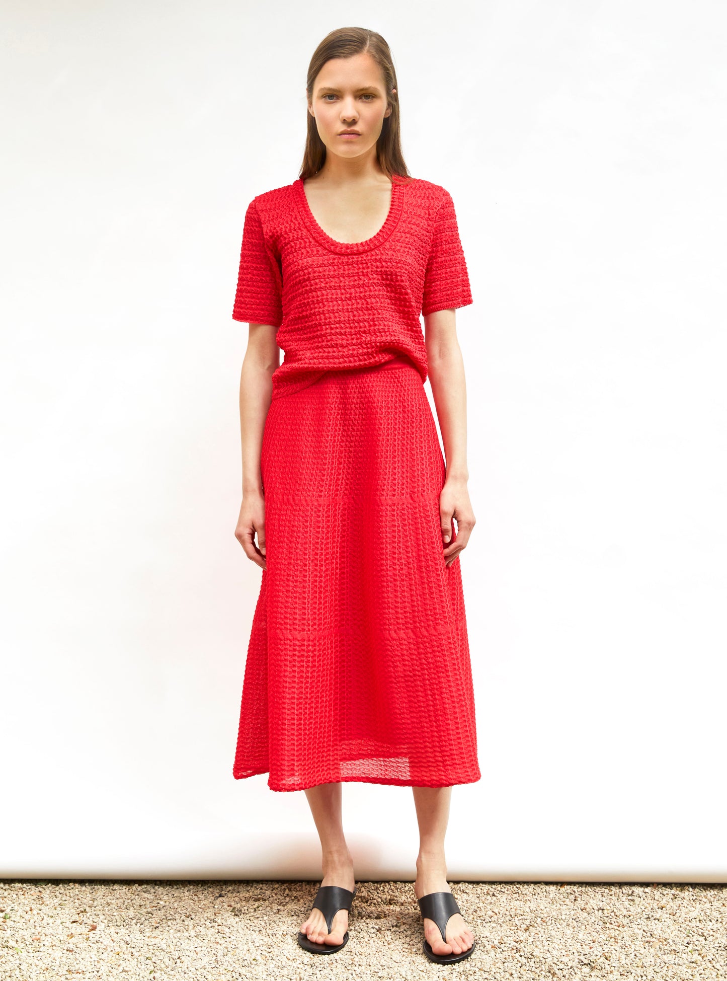 Top maille organza Cerise - Vêtement en maille de luxe Molli