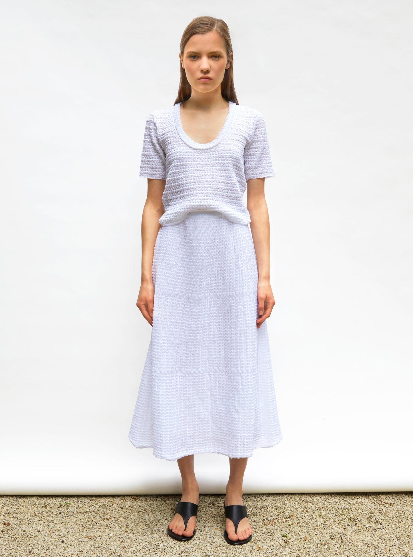 Top maille organza Milk - Top de luxe