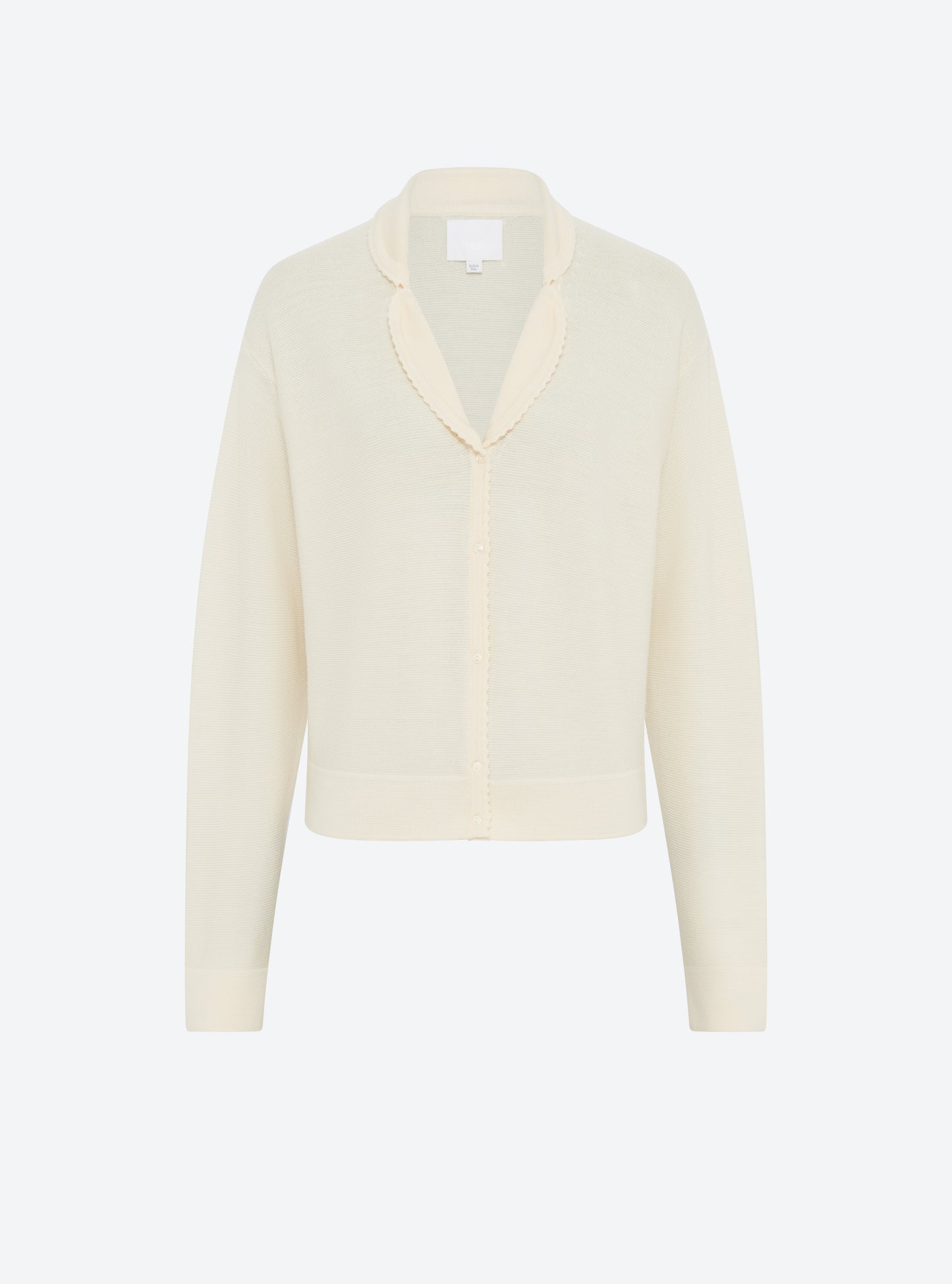 Chemise maille encolure v Naturel - Chemise de luxe