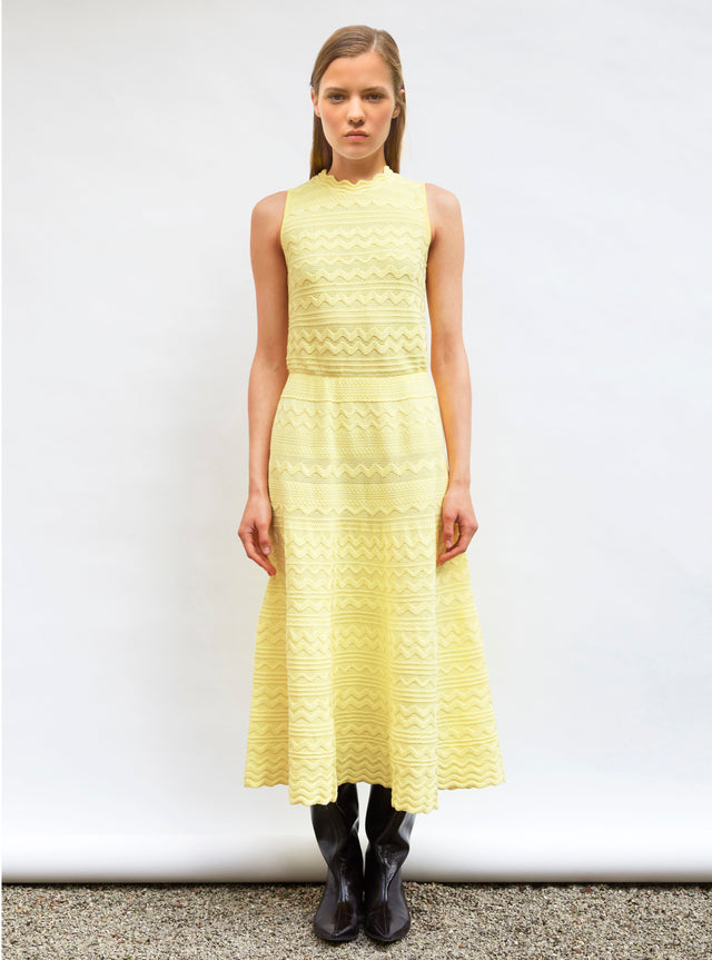 long rick-rack knit dress - Image principale