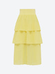 pointelle knit skirt with flounces
