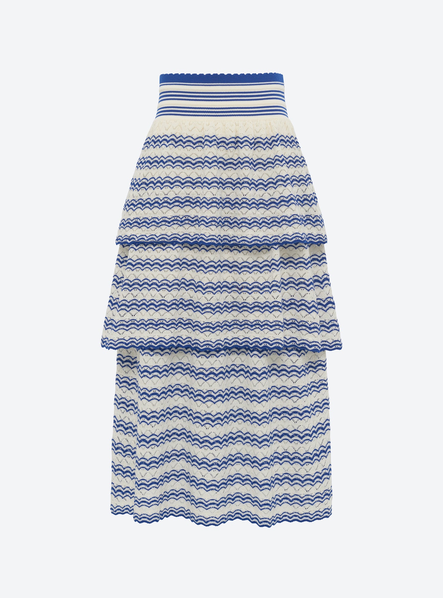 Jupe maille pointelle à volants Naturel Majorelle - Molli