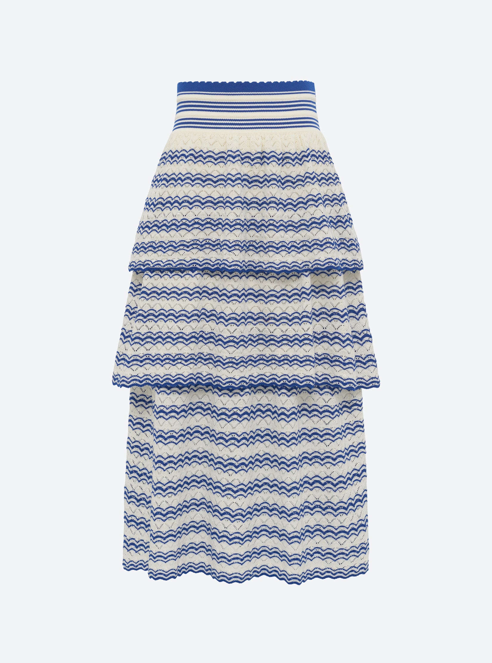 Jupe maille pointelle à volants Naturel Majorelle - Molli