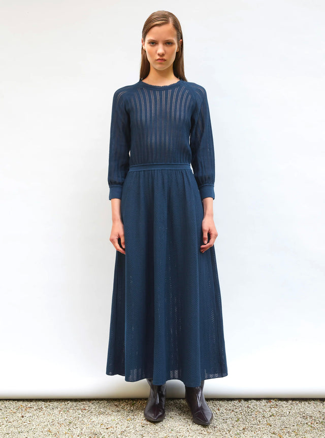 lightweight pointelle knit dress - Image principale