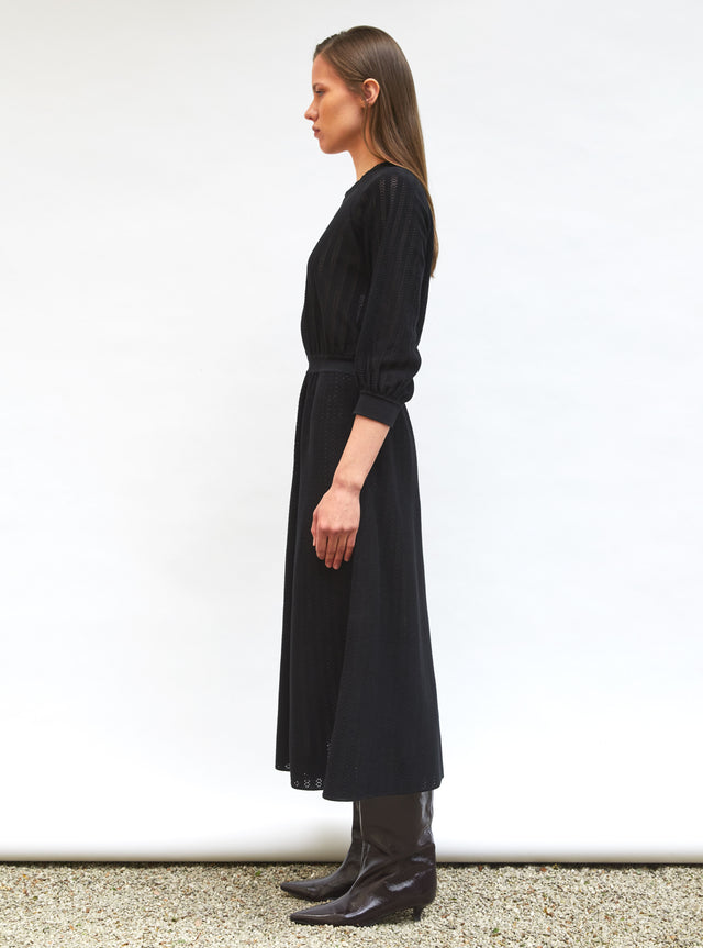 lightweight pointelle knit dress - Image principale
