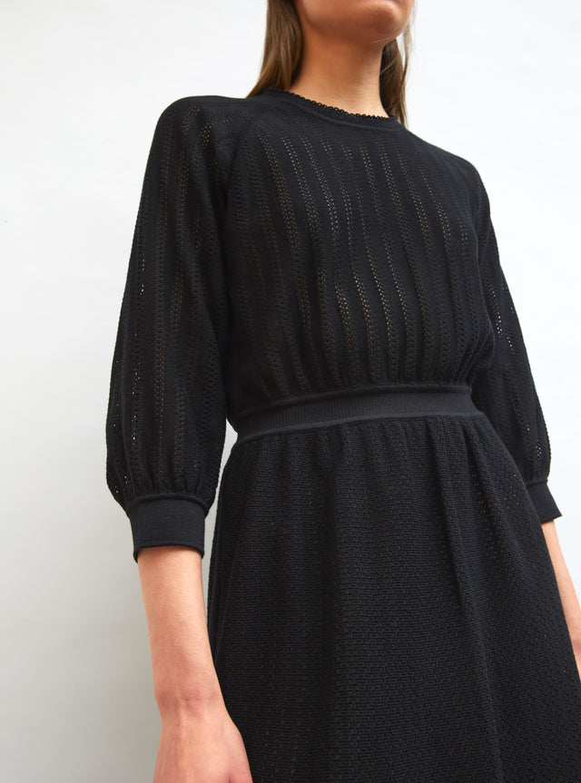 lightweight pointelle knit dress - Image principale