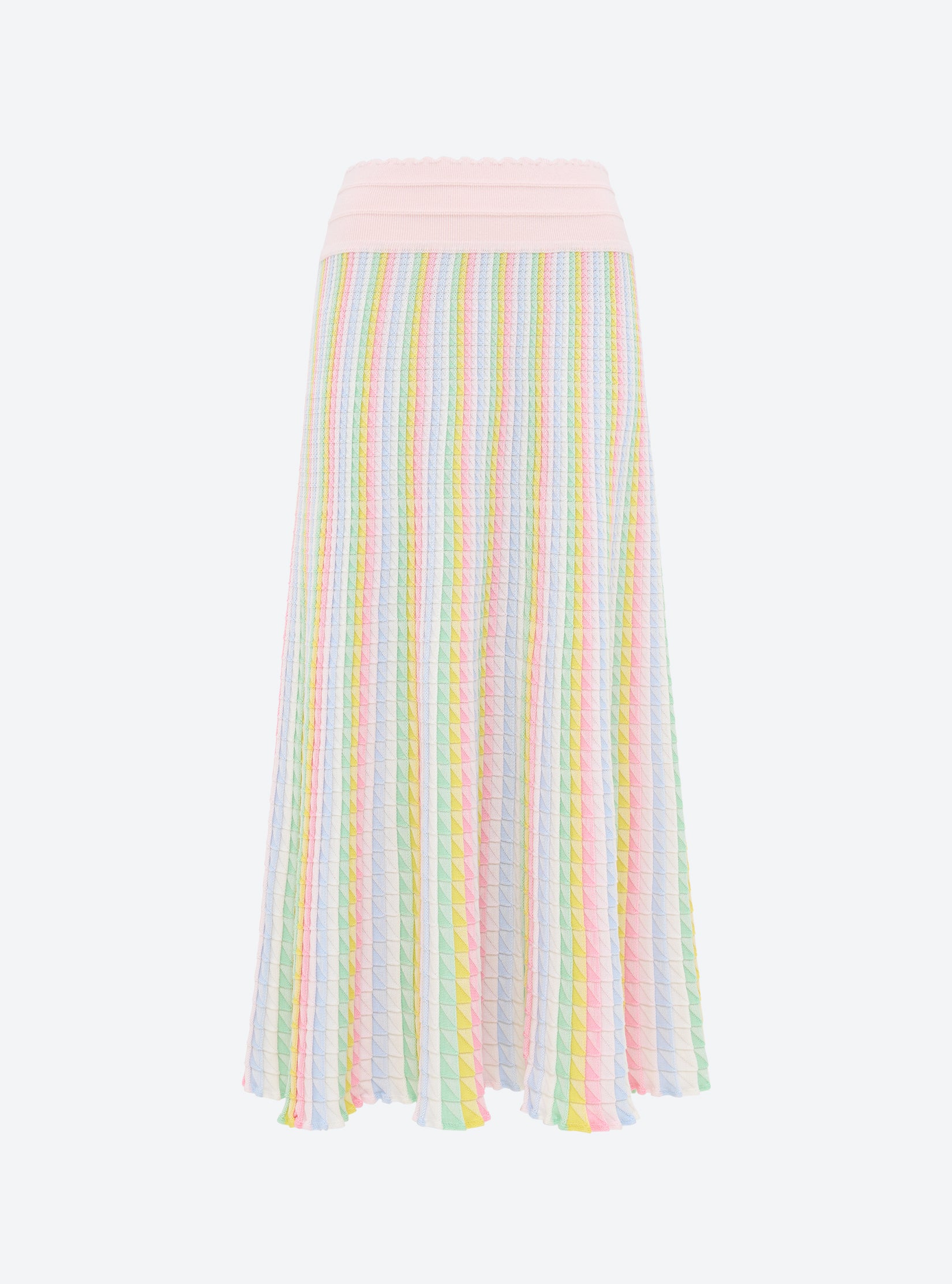 Jupe en maille de luxe Molli - Jupe fluide maille origami Rainbow