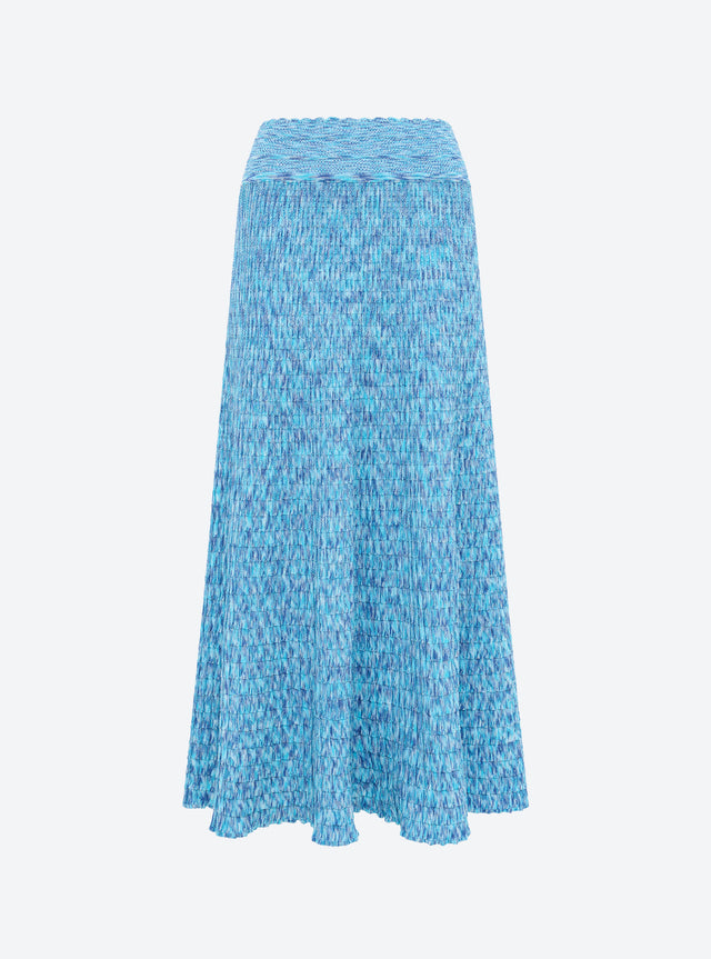 fluid skirt in an origami knit - Image principale