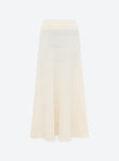 fluid skirt in an origami knit