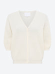 v-neck cardigan in a puffy knit