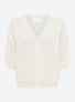 Cardigan en maille de luxe Molli - Cardigan v maille cloquée Naturel