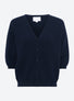 Cardigan en maille de luxe Molli - Cardigan V maille cloquée Nuit