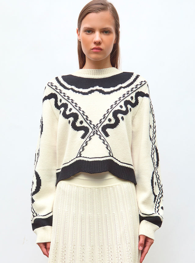 pull maille jacquard - Image principale