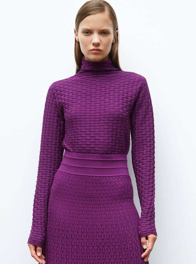 top fin en maille cannage - Image principale