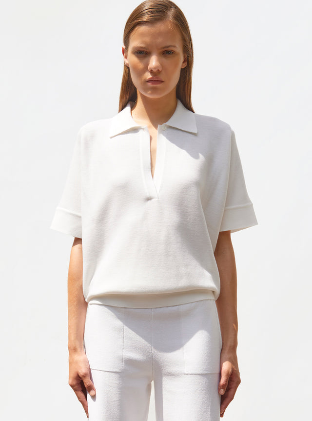 top ample à col polo - Image principale