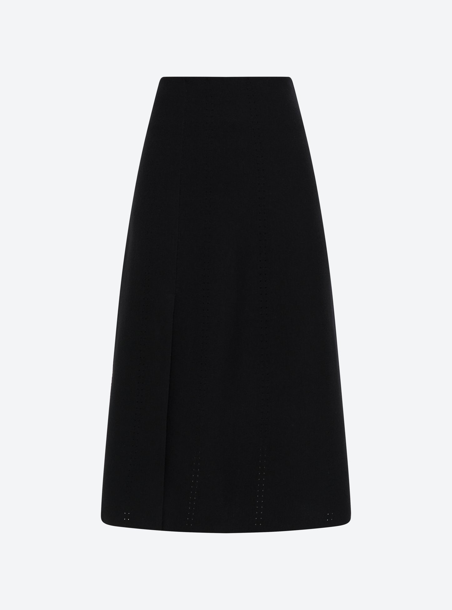 Jupe mi-longue maille fendue Noir profond - Vêtement de luxe femme