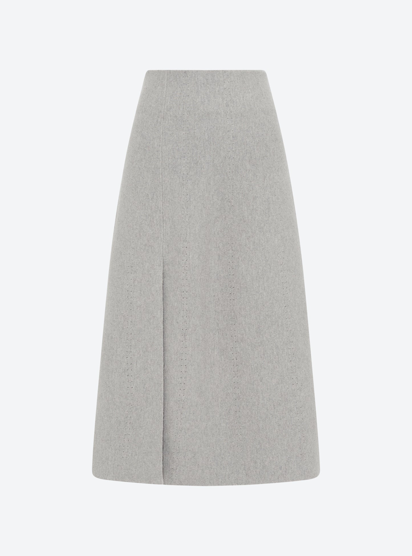 Jupe mi-longue maille fendue Gris souris - Vêtement de luxe femme