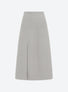 Jupe mi-longue maille fendue Gris souris - Vêtement de luxe femme
