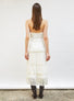 Top maille à franges dos nu Naturel - Vêtement de luxe femme