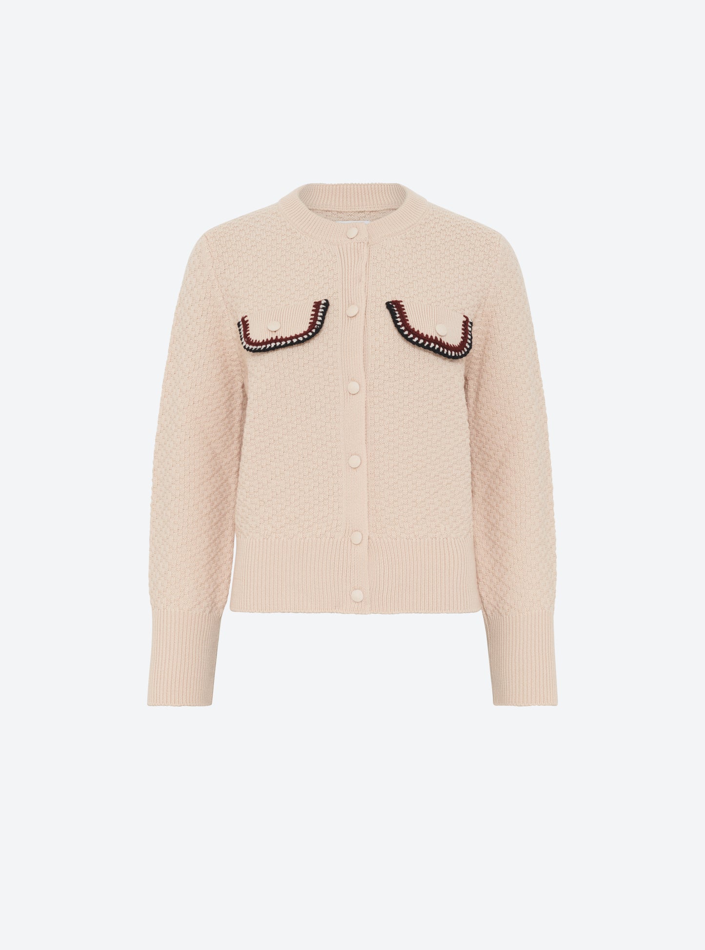 Veste maille brodée main Dune - Vêtement en maille de luxe Molli