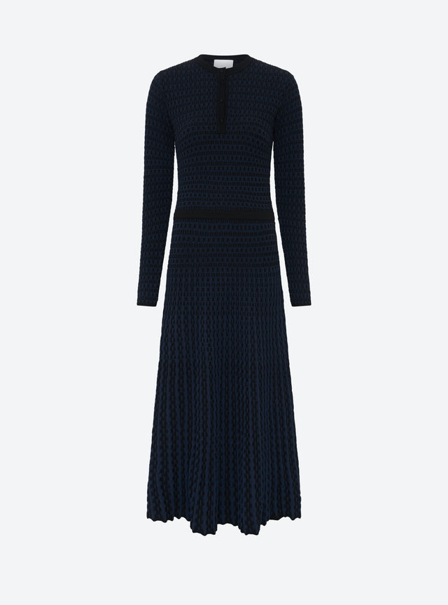 fluid wicker-knit dress - Image principale