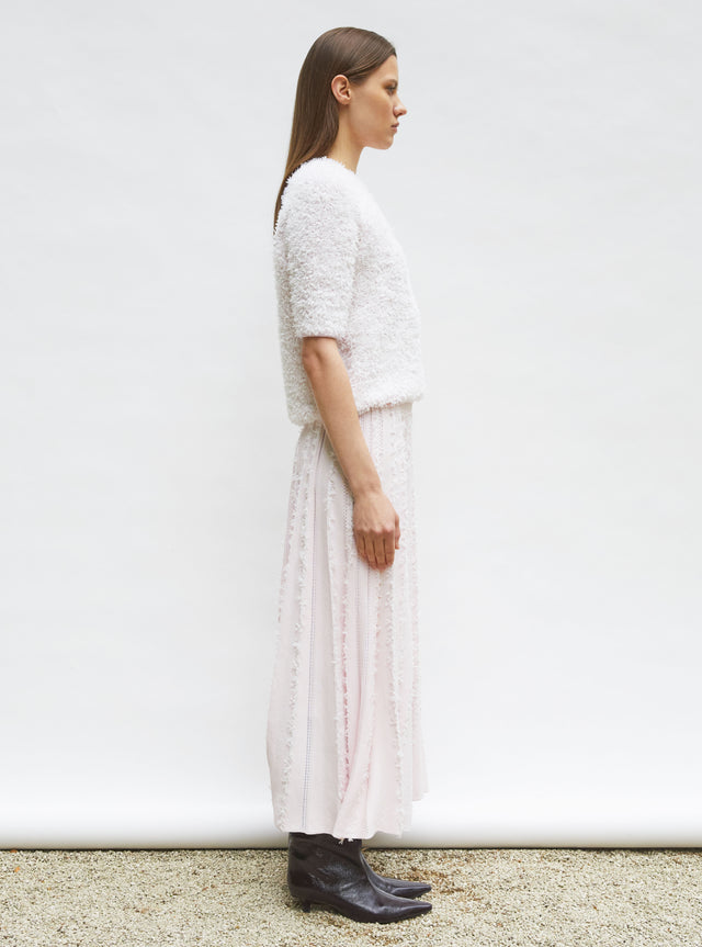 long dotted-swiss knit skirt - Image principale