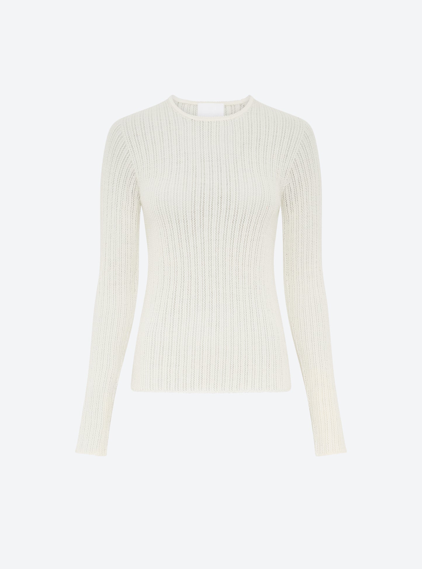 Top en maille de luxe Molli - Top fin maille pointelle naturel