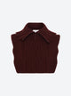 Zip-collar knit dickie