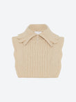Zip-collar knit dickie