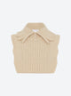 Zip-collar knit dickie