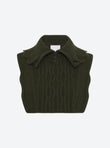 Zip-collar knit dickie