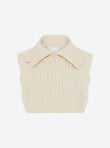 Zip-collar knit dickie