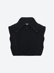 Zip-collar knit dickie