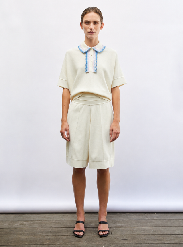 Top ample maille col croquet - Image principale