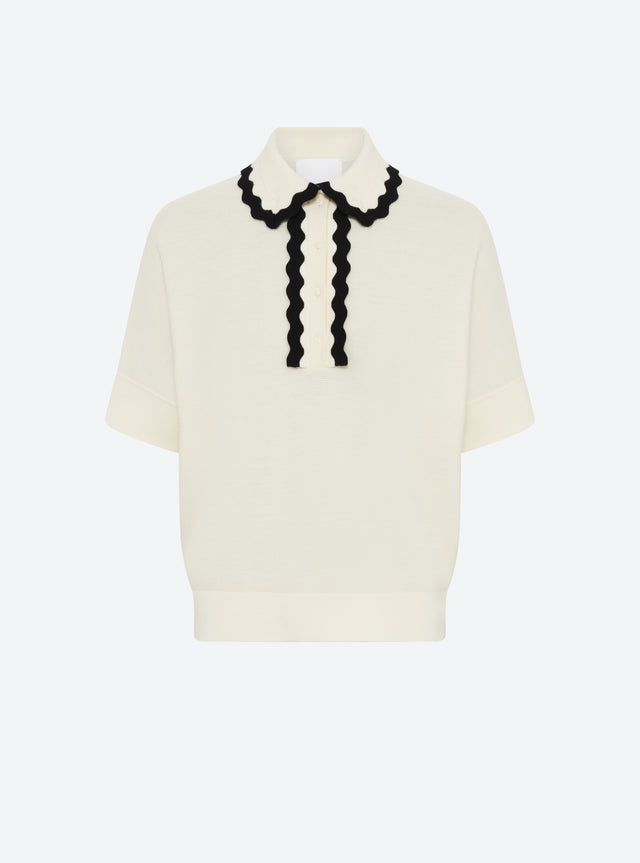 top ample maille col croquet - Image principale