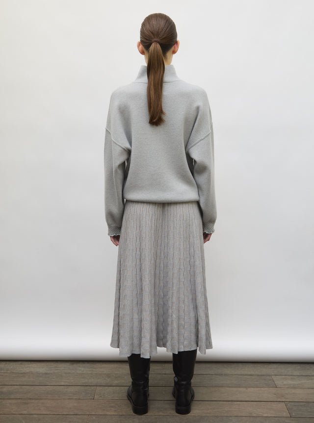 Delicate skirt in a wavy knit - Image principale