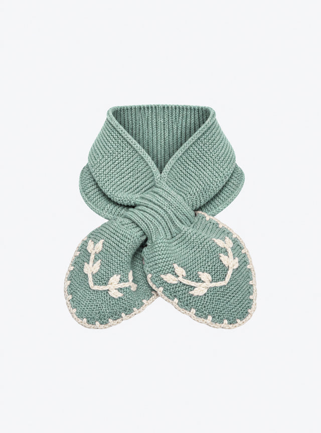 Hand-embroidered neck scarf - Image principale