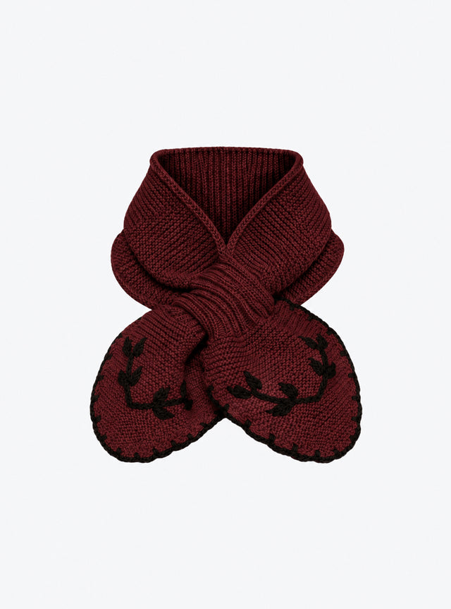Hand-embroidered neck scarf - Image principale