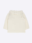 Baby top with ruffle neckline
