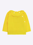 Baby top with ruffle neckline