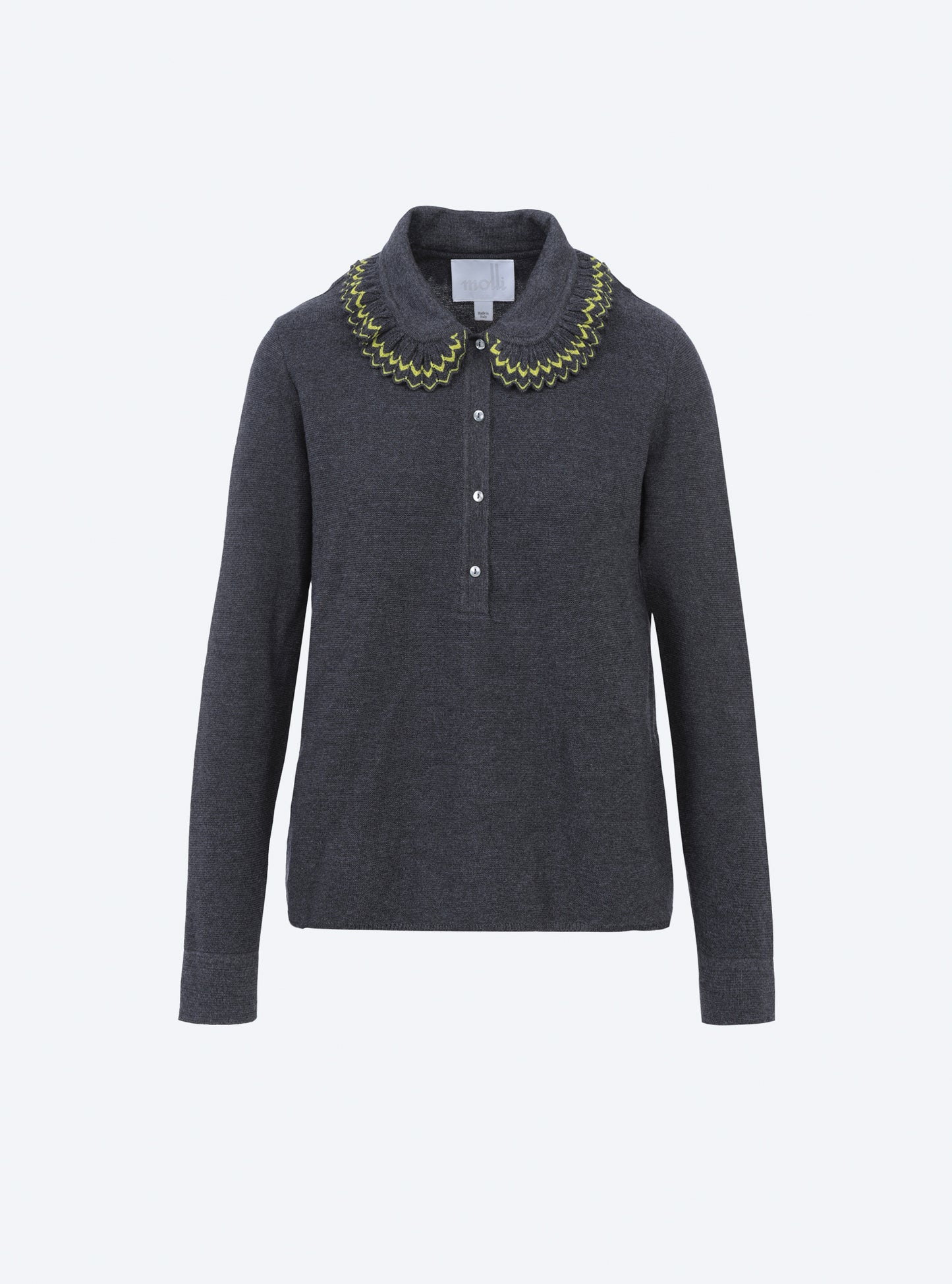 Chemise en maille col volanté - Molli