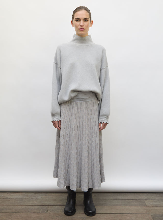 Delicate skirt in a wavy knit - Image principale