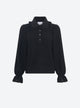 Blouse en maille col dentelle