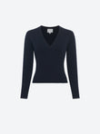 pull col v maille pleine