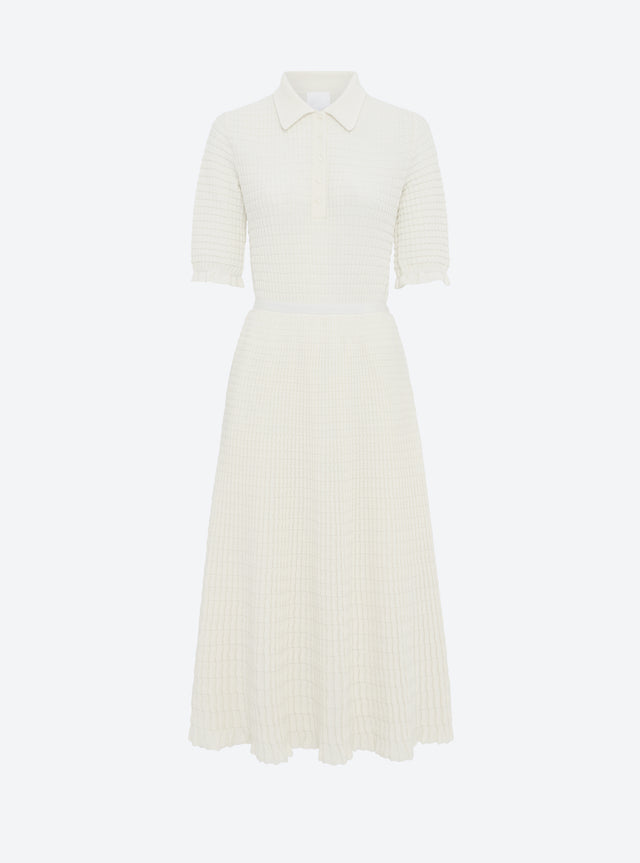 Long dress in origami knit - Image principale