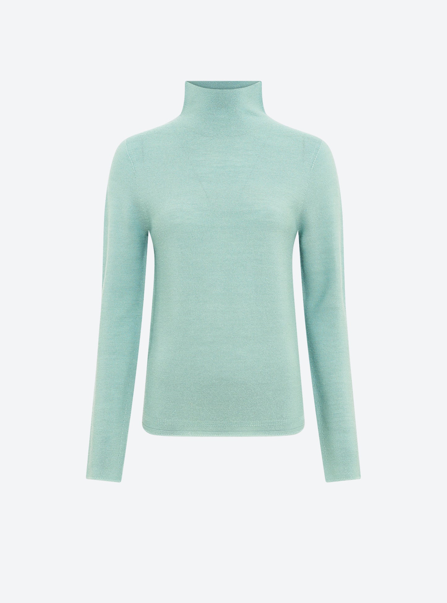 Top maille point mousse col montant lichen - Molli